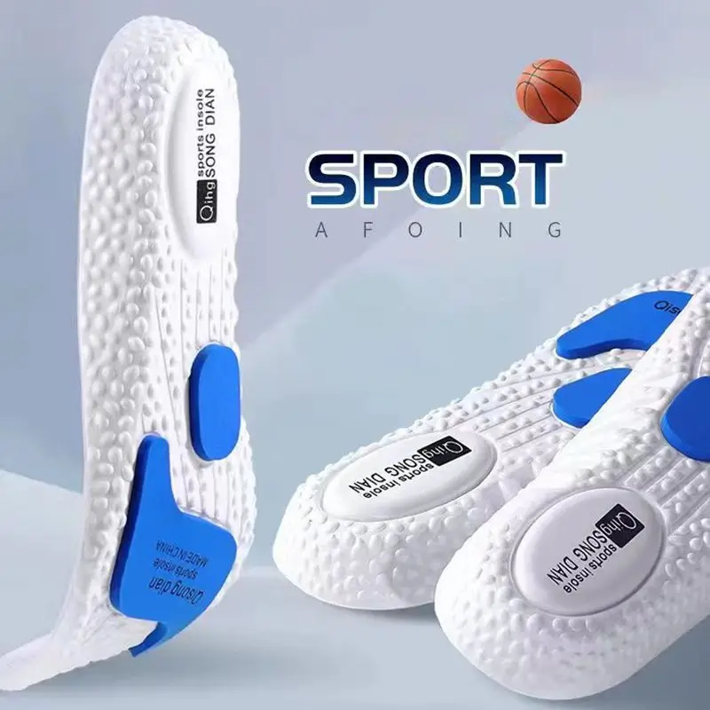 Foam Sports Insole Air Cushion Shock-absorbing Running Basketball Insoles Arch Support Foot Insoles Super Soft Bottom Shoe Pads
