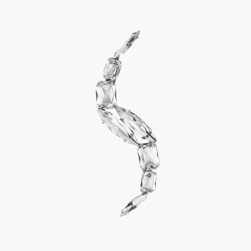 Stonefans 2pc Creative Crystal Ear Clips No Piercing Earrings Girl Ear Cuff Wedding Jewelry Fashion Accessories Party Streetwear