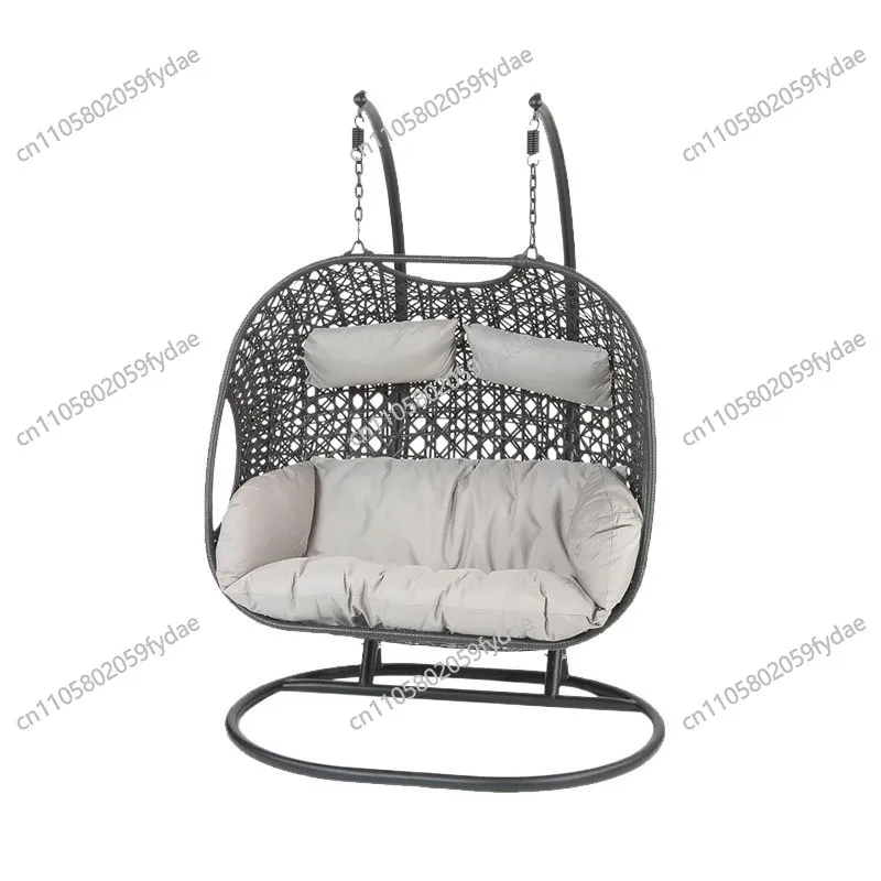 Outdoor swing hanging chair cradle single indoor rattan chair hanging waterproof sunscreen garden courtyard park balcony