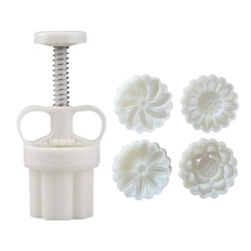 

652F 20g Flower Pastry Moulds Mooncake Molds Mooncake Mould Hand Pressure Plastic Material Baking Accessories Tool