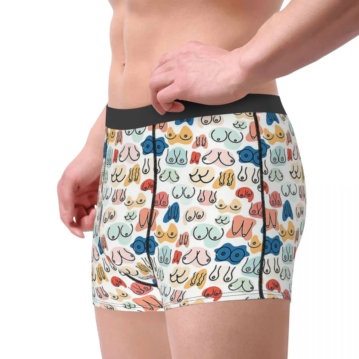 BOOBS Cute Underpants Cotton Panties Male Underwear Print Shorts Boxer Briefs