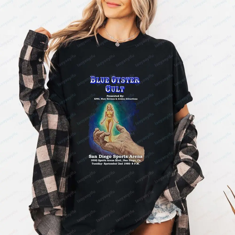 Blue Oyster Cult - Fashionable Men's and Women's Unisex Short-sleeved T-shirt with Trendy Pattern Featuring The Band's Logo