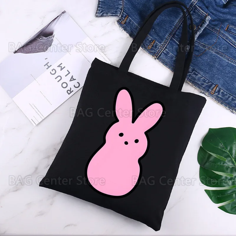 Lil peep bolsa de lona casual grande bolsa de mão para mulheres senhoras bolsa de compras impressão grande capacidade saco preto