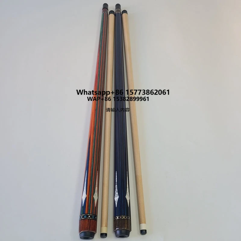 Jassinry High Grade Handmade Technology Wood Inlay Billiards Carom Cue Sticks 142cm 12mm Tip for 3 Cushion 3/8-10 Joint Cues
