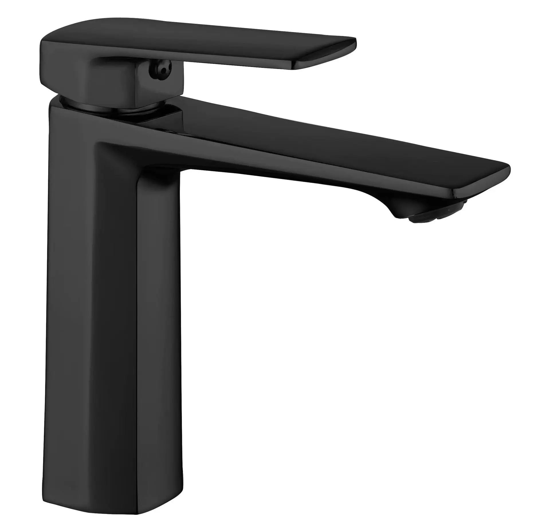 59# Solid Brass Gun Grey Basin Faucet Bathroom Sink Faucet Matt Black Faucet Single Handle Single Hole Hot Cold Mixer Tap Crane