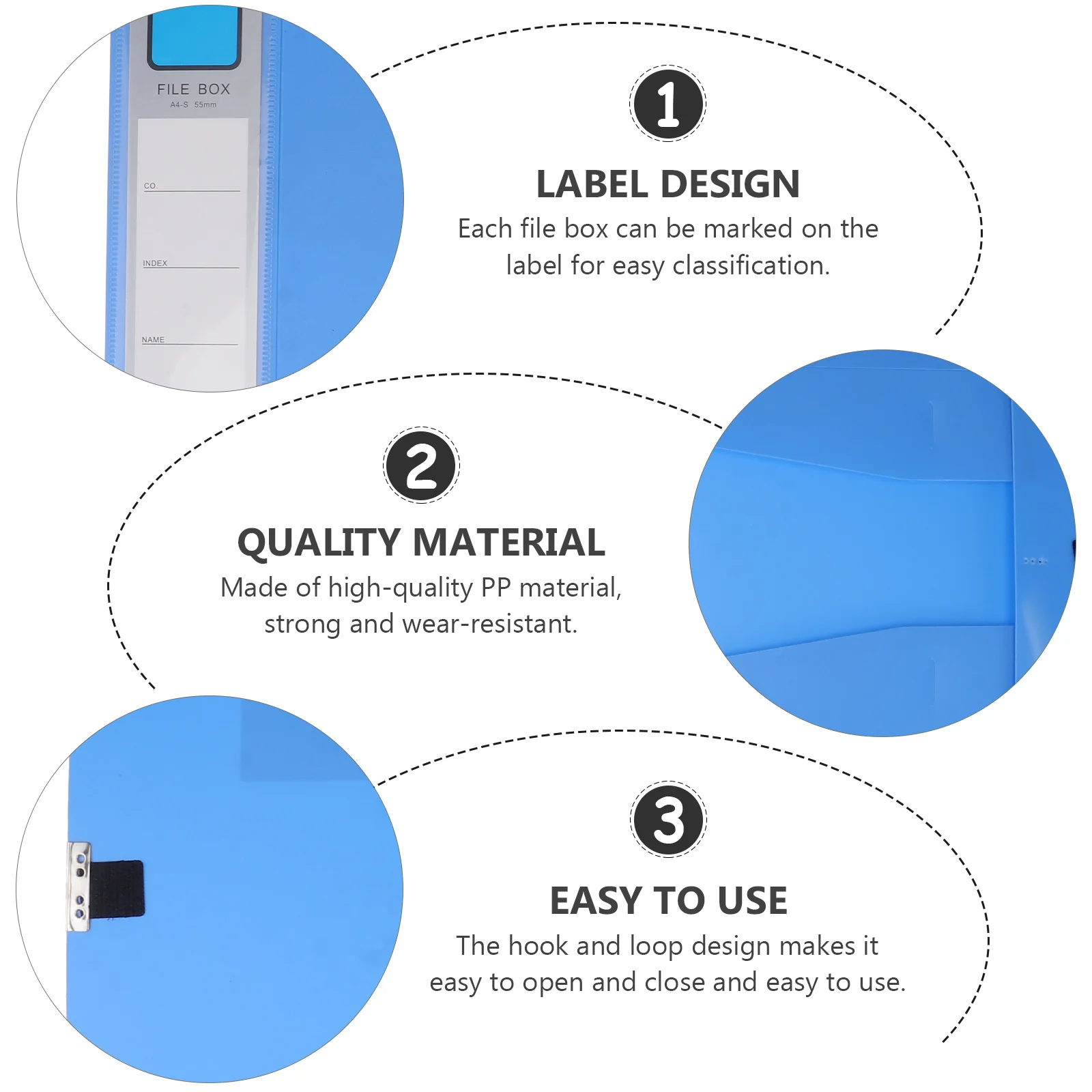 

5Pcs Colorful File Storage Boxes Ecofriendly PP Material Document Organizer for Home Office School Mixed Colors