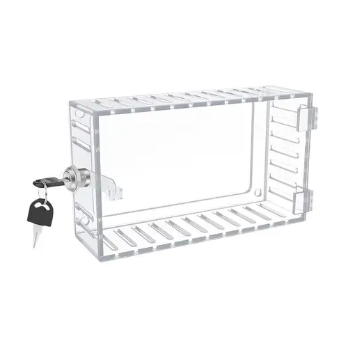 Imagen 2 del producto Caja de bloqueo de termostato Universal con llave, cubierta de termostato grande transparente para termostato en la pared, Protector de termostato