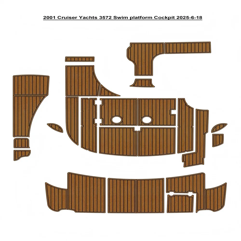 

2001 Cruiser Yachts 3572 Swim Platform Cockpit Pad Boat EVA Teak Floor SeaDek Gatorstep Style Self Adhesive ddcfsfchxx56ryy