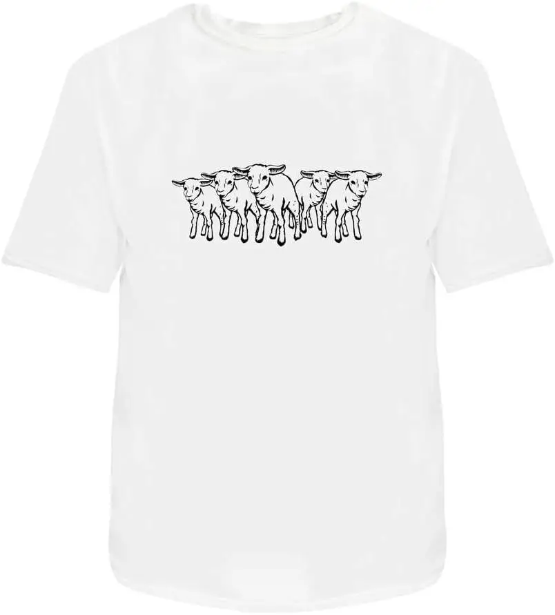 Group of Sheep Men's Cotton T-Shirt, Tees High Quality 100%Cotton Short Sleeve