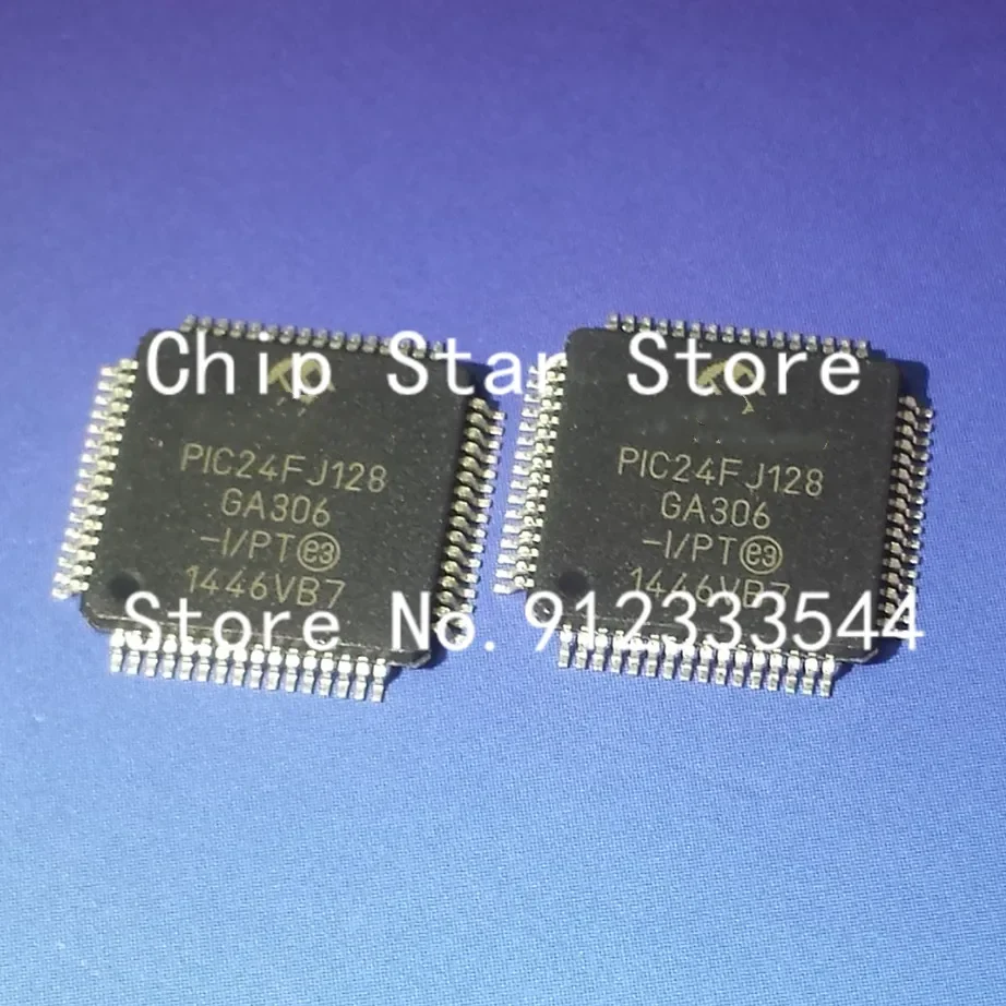 2-50pcs  PIC24FJ128GA306-I/PT PIC24FJ128GA306 TQFP64 16 Bit Microcontroller General Purpose 100%New And Original