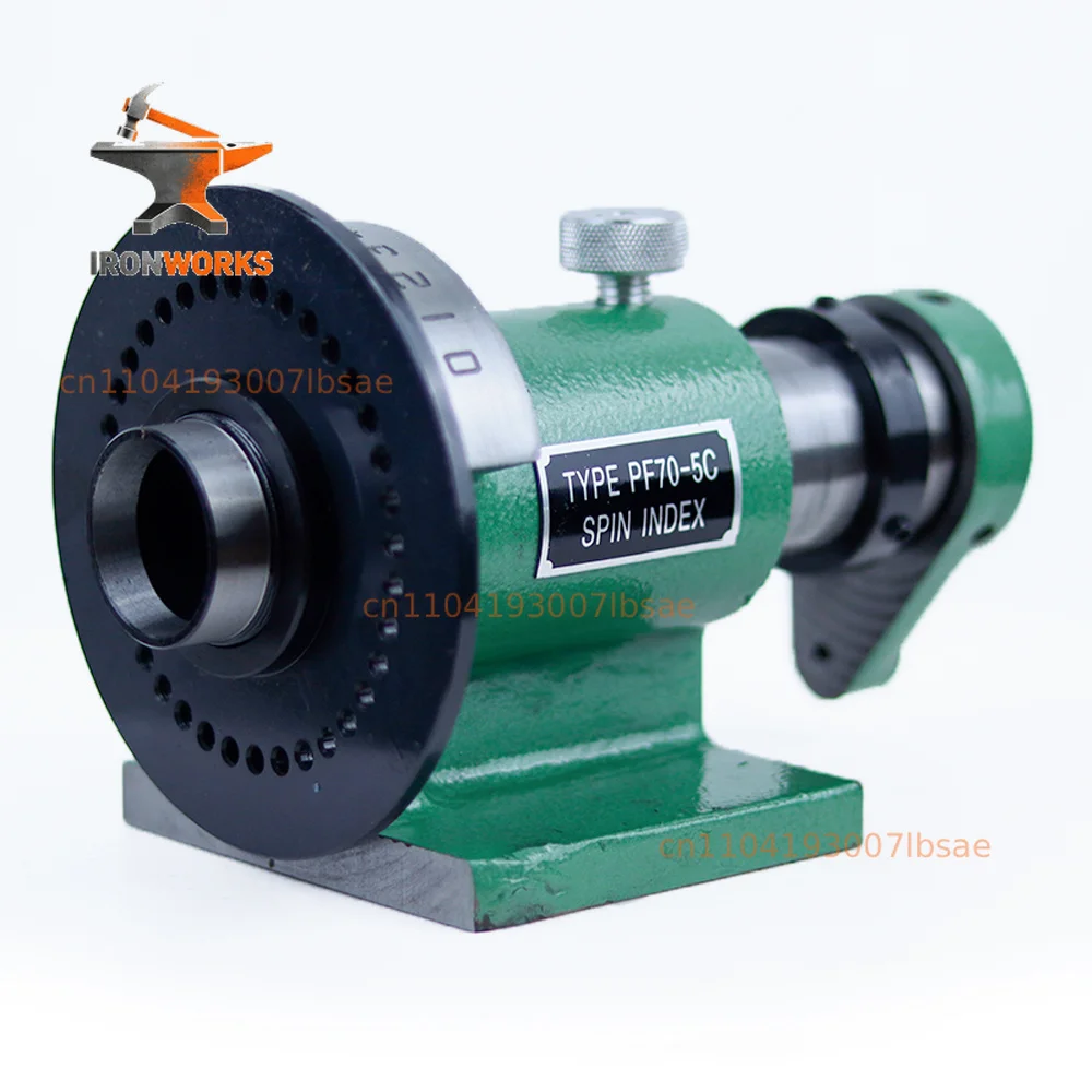 NEW PF70-5C Simple Indexing Head 5C Chuck Milling Grinder Universal Jig Machine Tool Holder Compatible with 2 3 4 5 Inch Chucks
