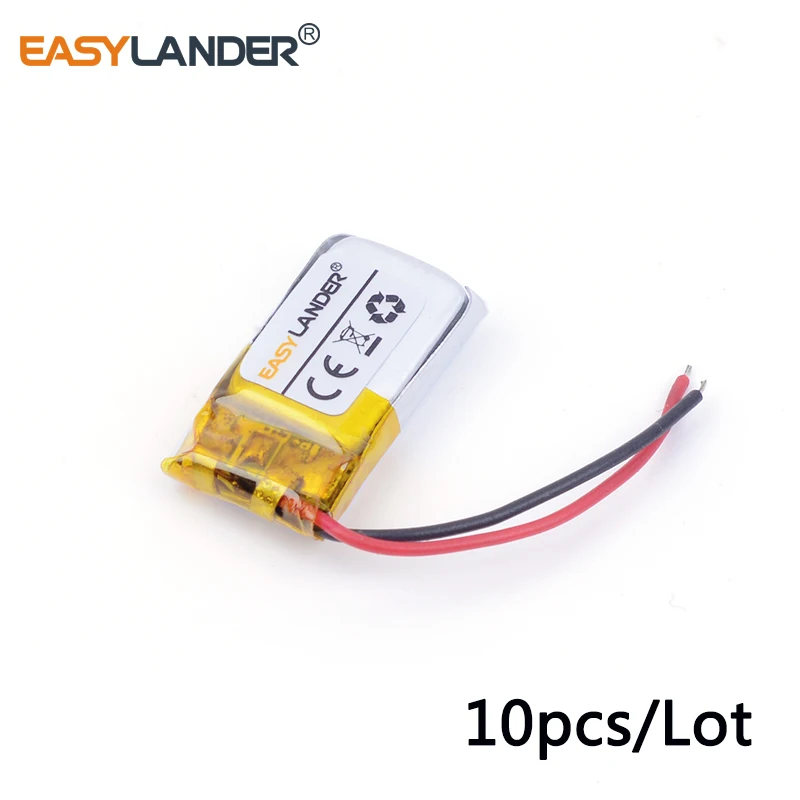 

10pcs /Lot 3.7v lithium Li ion polymer rechargeable battery 501220 80mAh For Mp3 MP4 MP5 GPS PSP mobile bluetooth