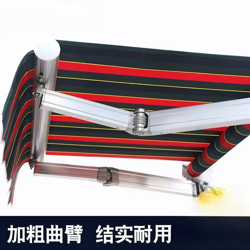 Outdoor awning Telescopic canopy Sun awning Pavement Rain hitch Car shed Hand crank balcony Aluminum alloy folding canopy