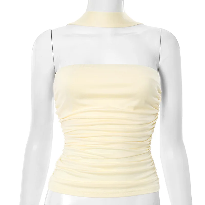 TARUXY Halter Ribbon Strap Sexy Vest Female Solid New Sleeveless Tanks Top Bodycon Hot Girl Casual Club Party T shirt Fashion