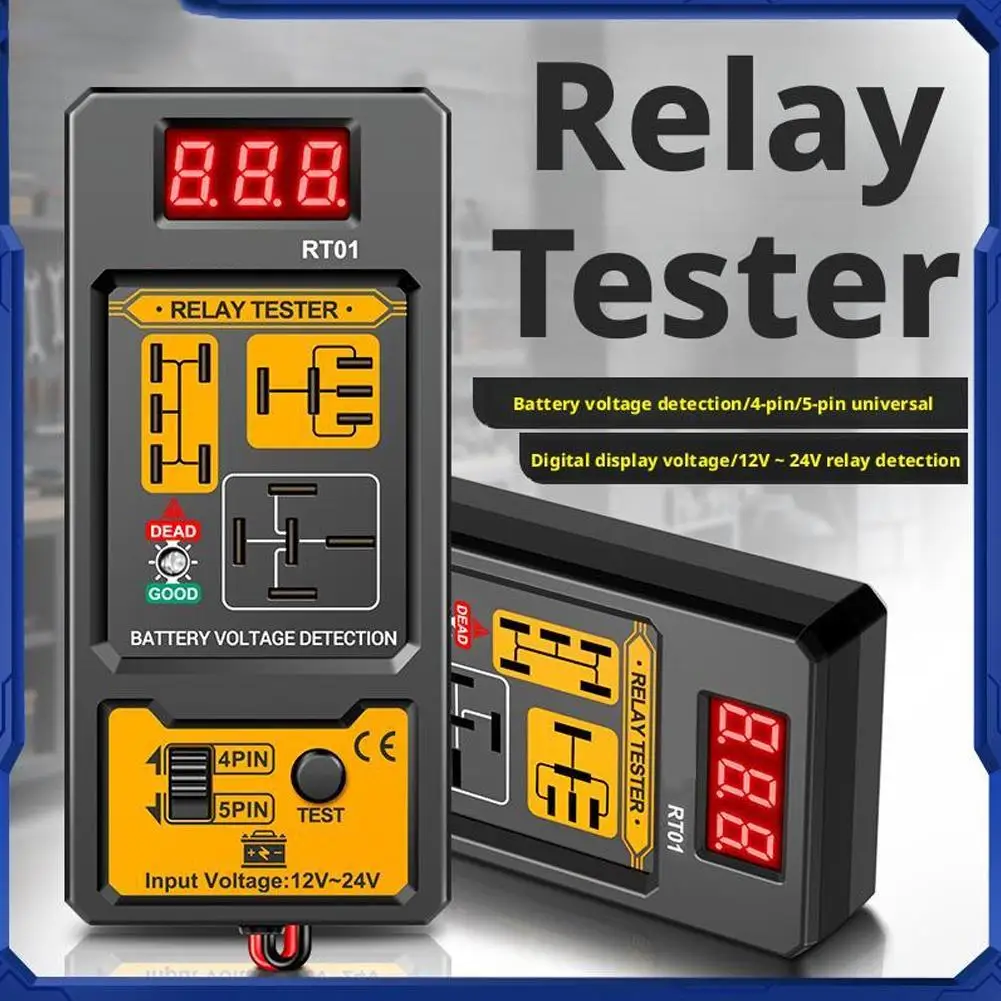 

Universal Car Relay Tester Voltage Tester 11-25v Ar Light Led Battery Checker Automotive Diagnostic Accessories Relay Indic M7e1