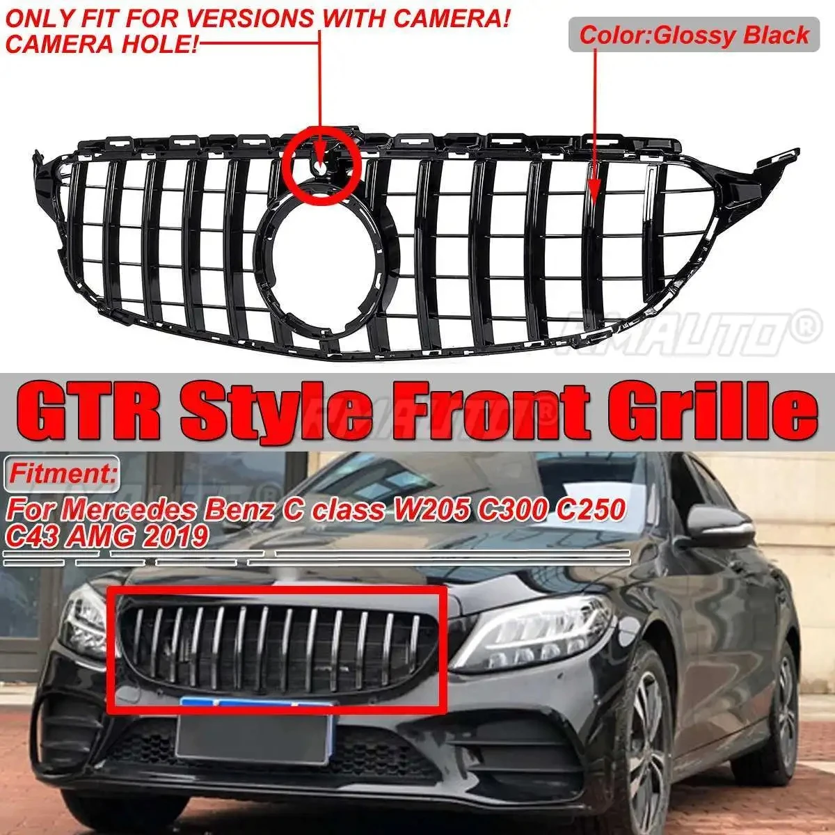

Передняя решетка автомобиля для GTR GT W205 с решеткой C Class W205 C300 C250 C43 на 2019 год