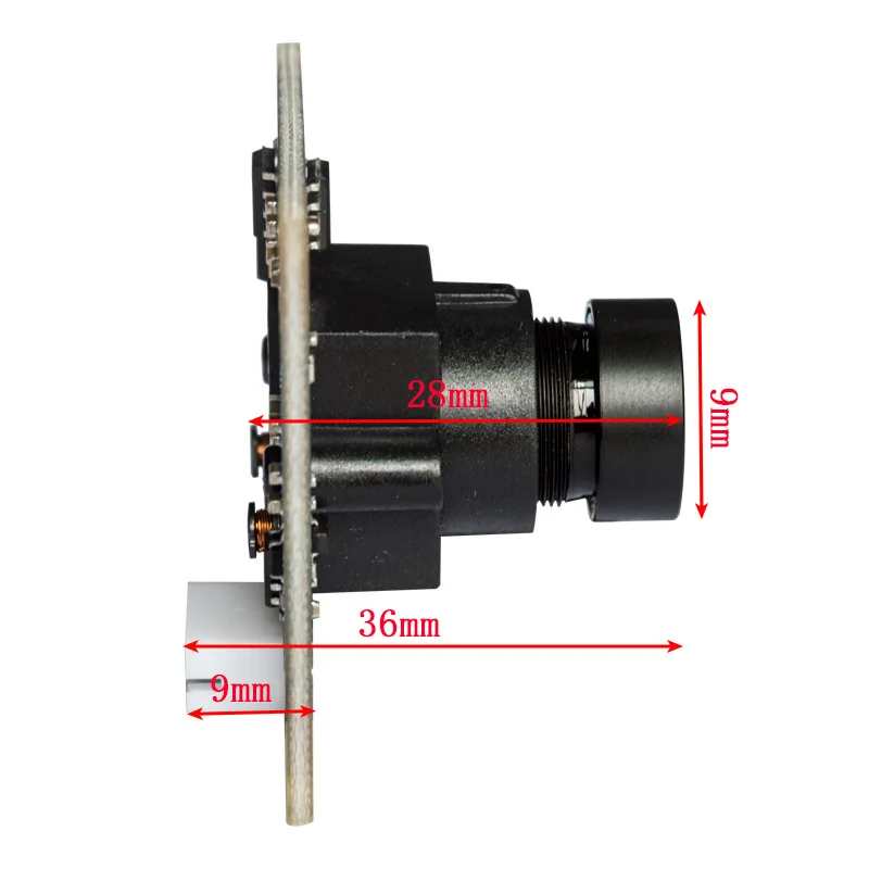 32*32mm 1080P Mini Camera Module with 3.6 4.2 6 8 12 16mm Flat Lens Wide Dynamic Range WDR 2MP CMOS USB 2.0