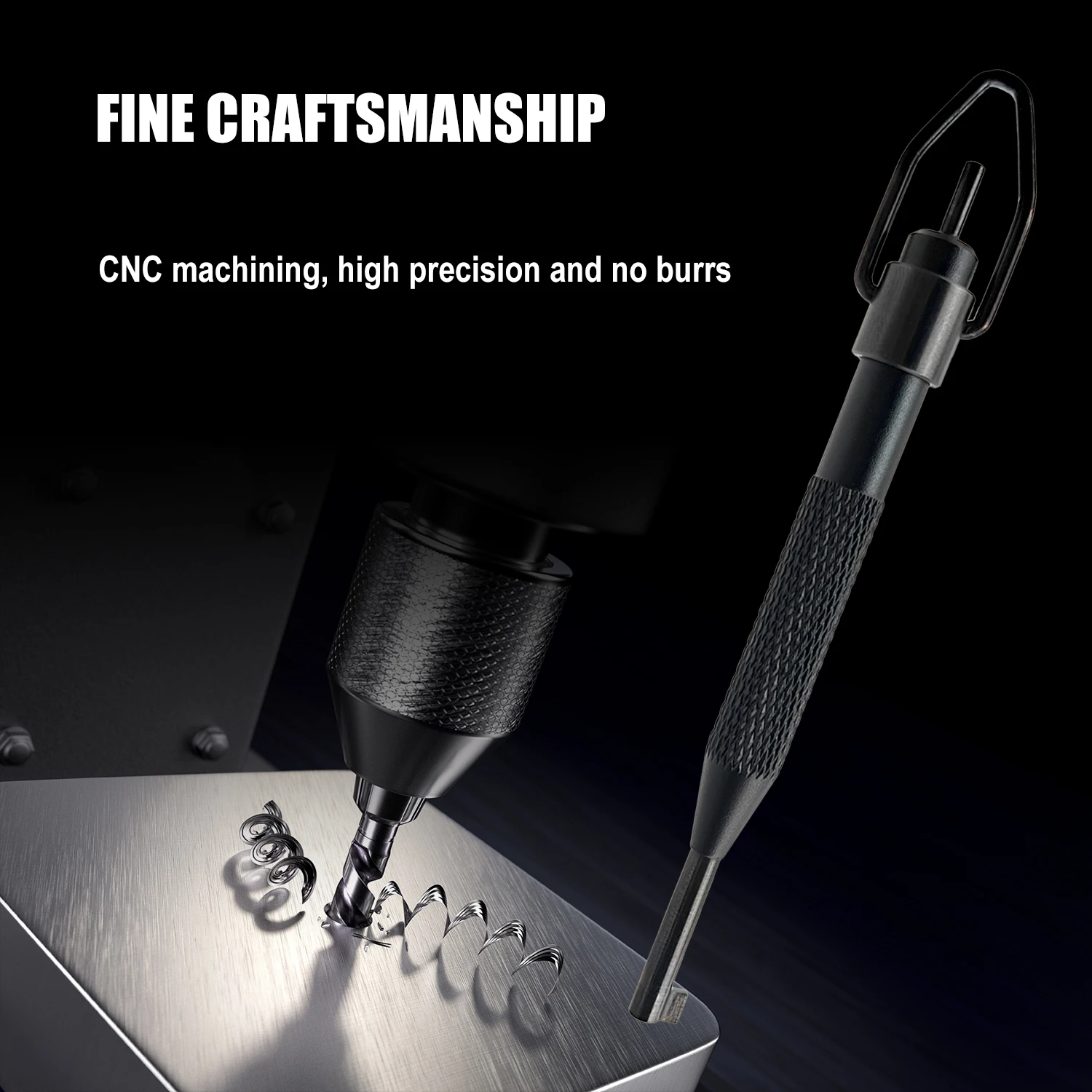 AK-01B Rotating Handcuff Key, High Carbon Steel + Aluminum Alloy, with Key Ring, Police Handcuff Key for All Standard Series Han