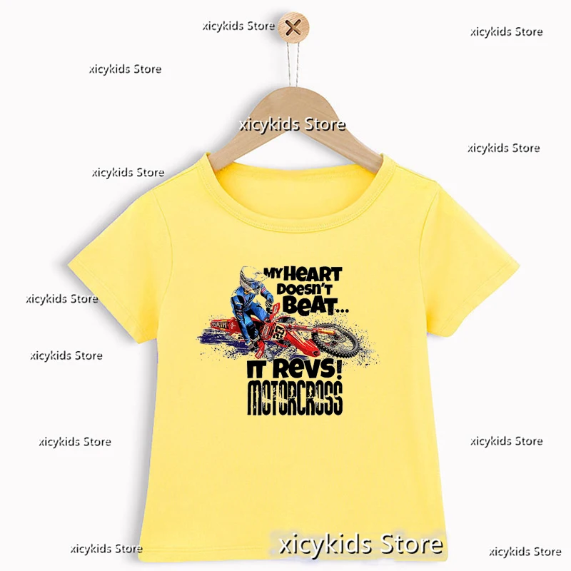 T-shirt voor jongens coole motorfiets grafische print tiener t-shirt mode hiphop jongenskleding schattige kinderkleding t-shirt tops