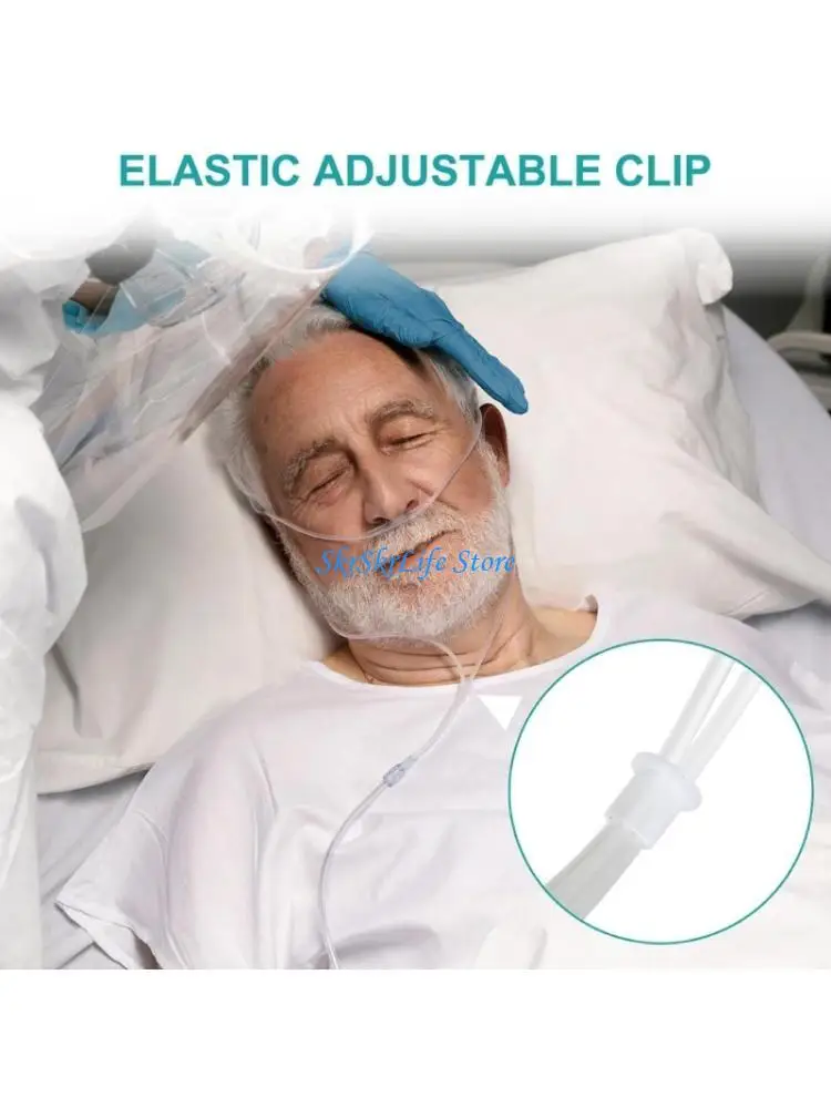 E65E Professional White Green PVC Oxygen Tube 5Meter Long For Home Hospital Use