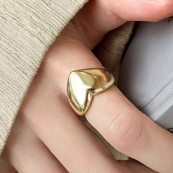 Women's Long Dragon Ring with Red Zircon