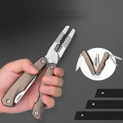 5 In 1 Multi Function Wire Strippable Folding Pliers With Slotted And Phillips Screwdriver For Home Repair Or Out Door Use