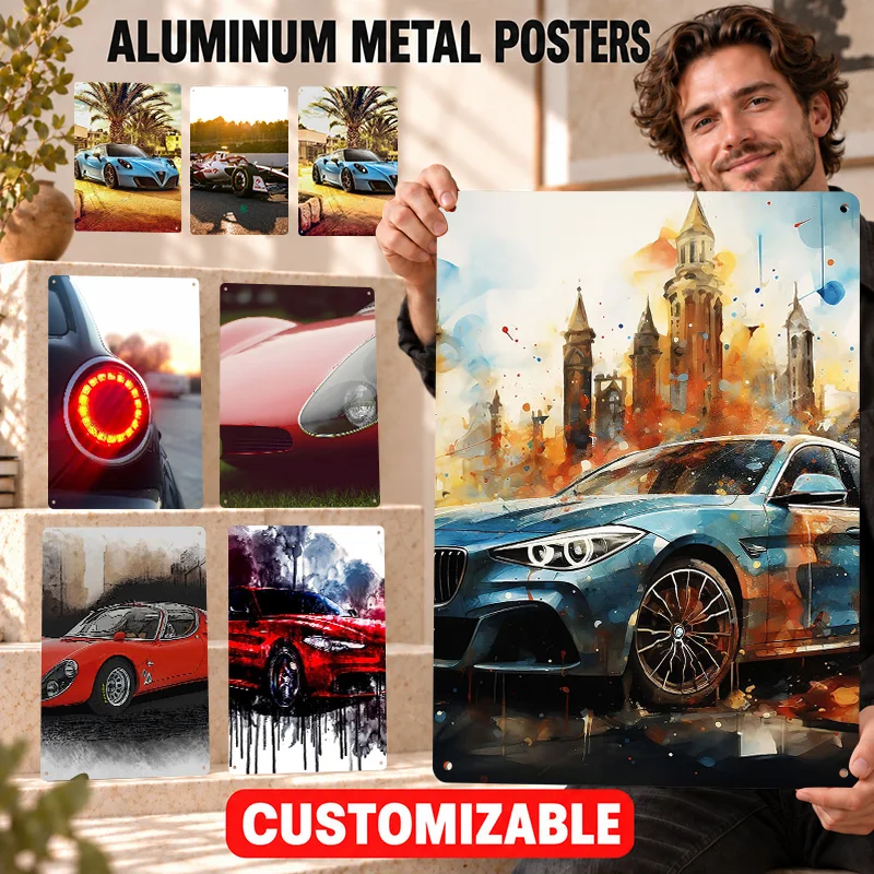 Alfa Romeo Aluminum Posters Performance Machine Graphic Collector Room Wall Art Customized Metal Sign Gift For Car Enthusiasts