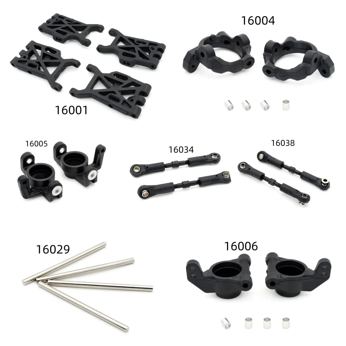 Zd Racing Adjustable Steering Tie Rod Top Link Nylon Lower Swing C Seat Steering Cup Component for 1/12 BX-12 1/16 MT16 RC Car