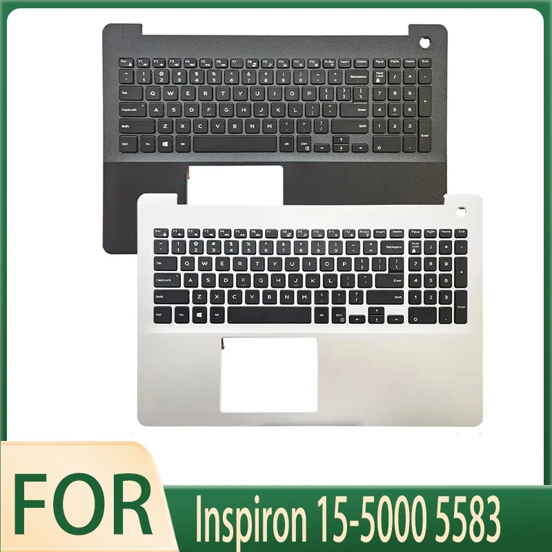 

Original US Keyboard For Dell inspiron 15-5000 5583 0CH5HX Laptop Palmrest Upper Cover Top Case Backlit keyboard Black Silver