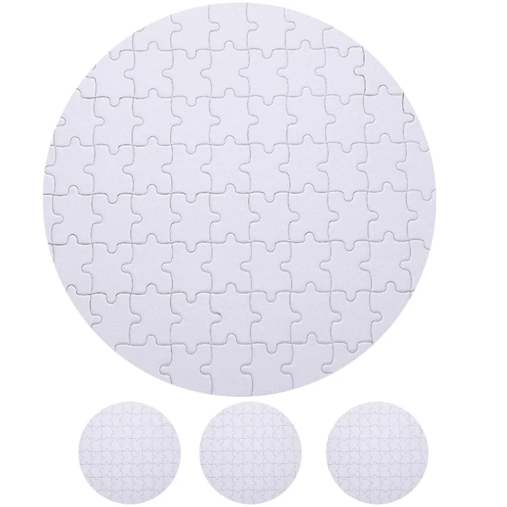 

Набор из 4 заготовок для сублимации: белые пазлы с гладкой поверхностью для термотрансферной печати, DIY-поделки