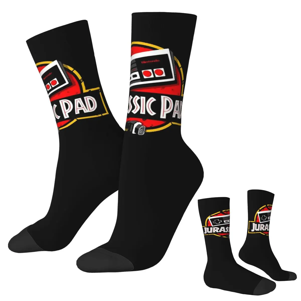 

Jurassic Park Shirt Jurassic Pad Socks Harajuku Stockings All Season Long Socks Accessories for Man's Woman's Christmas Gifts