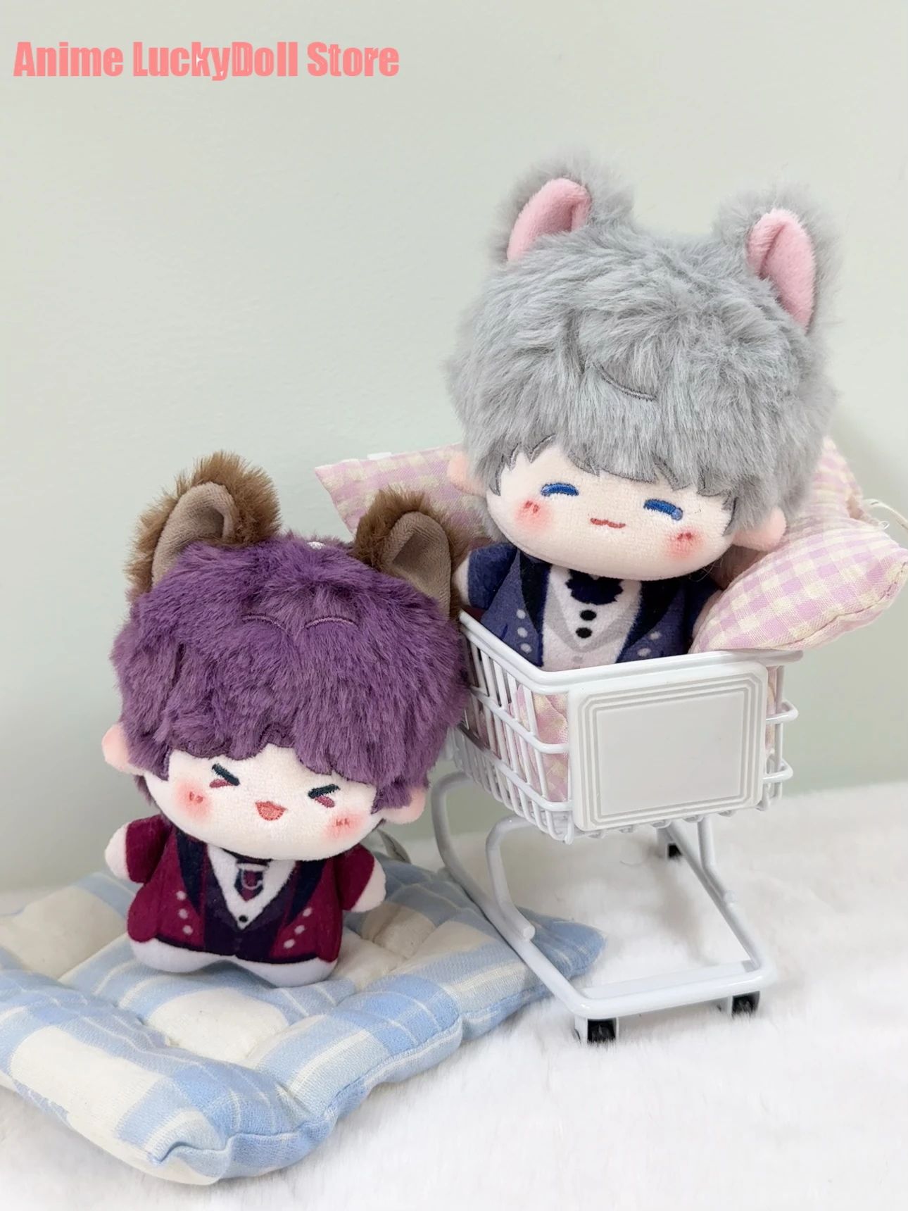 Anime Xavier Sylus Love and Deepspace Zayne Rafayel Cat Ear Cosplay Doll Stuffed Toys Pendant Puppet Fluffy Maumet Keychain 10cm