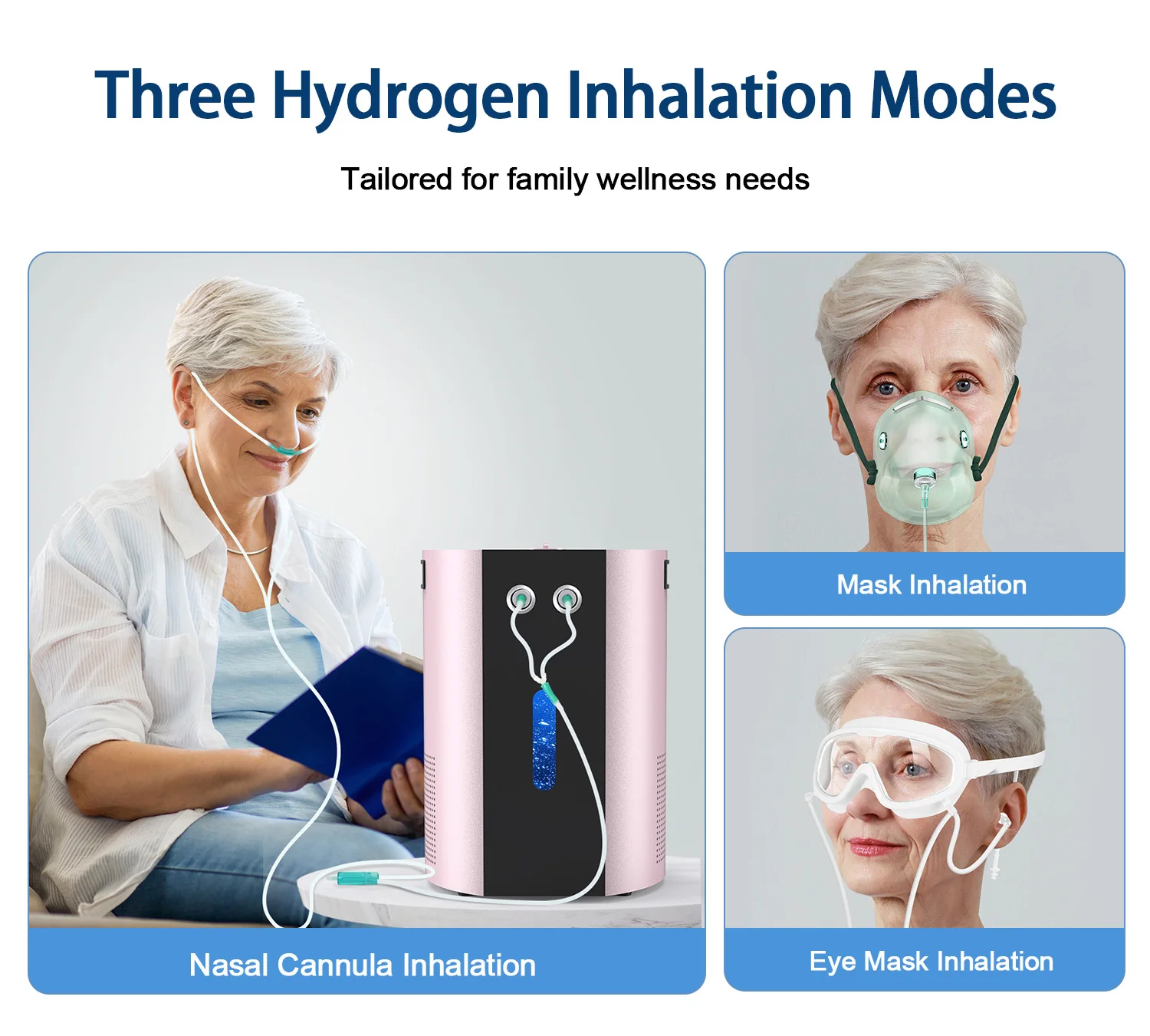 Suyzkeo Wasserstofftherapiegerät 900ML Molekularer Wasserstoff-Sauerstoff-Generator H2-Inhalator Entspannung Schönheitspflege für Zuhause – Detail 10
