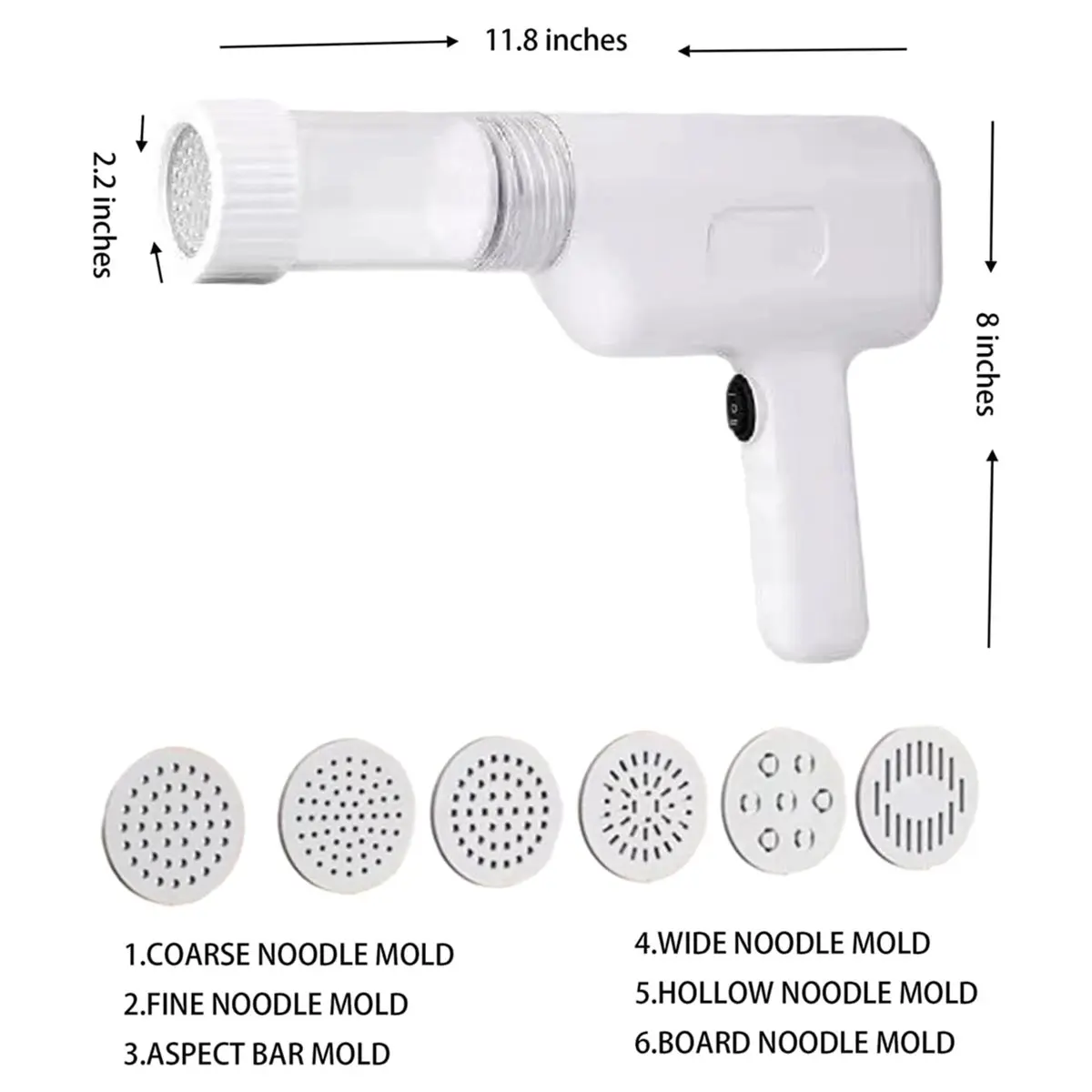 useful Handheld Electric Noodle Machine, Portable Italian Noodle Making Machine with Mold and Cutting Tools, Noodle Machine