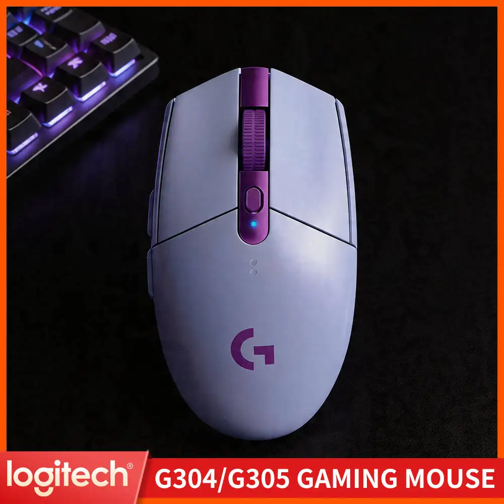 Logitech G304 Wireless Gaming Mouse 12000 DPI HERO Sensor LIGHTSPEED 1ms 9-Month Battery Responsive Control Gamers