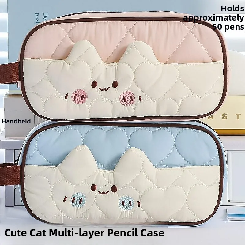 Cute Large Capacity Pencil Case Girls Stationery Box Japanese Style Mesh Material Gift Box Packaged JOSEN LIGHTING Brand