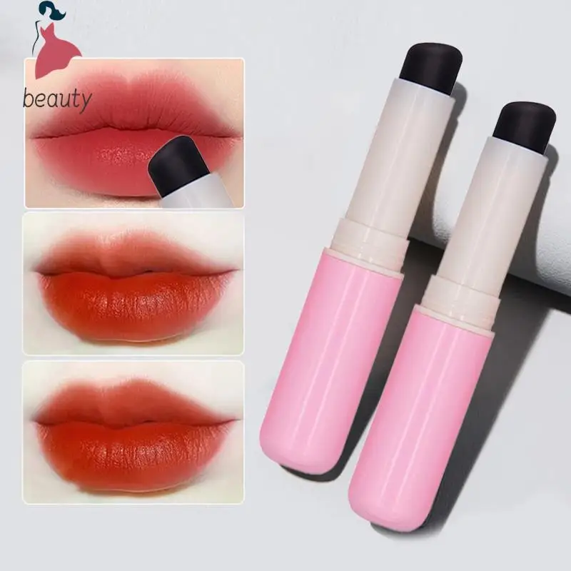 Telescópico Silicone Lip Brush Corretivo angular, Maquiagem Brush Tool, Cabeça redonda portátil, Escova de batom