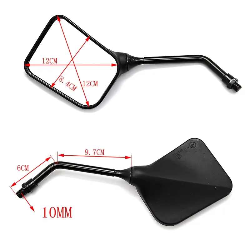 Square Mirror Ultra-Wide-Angle Motorcycle Side Mirror Modified