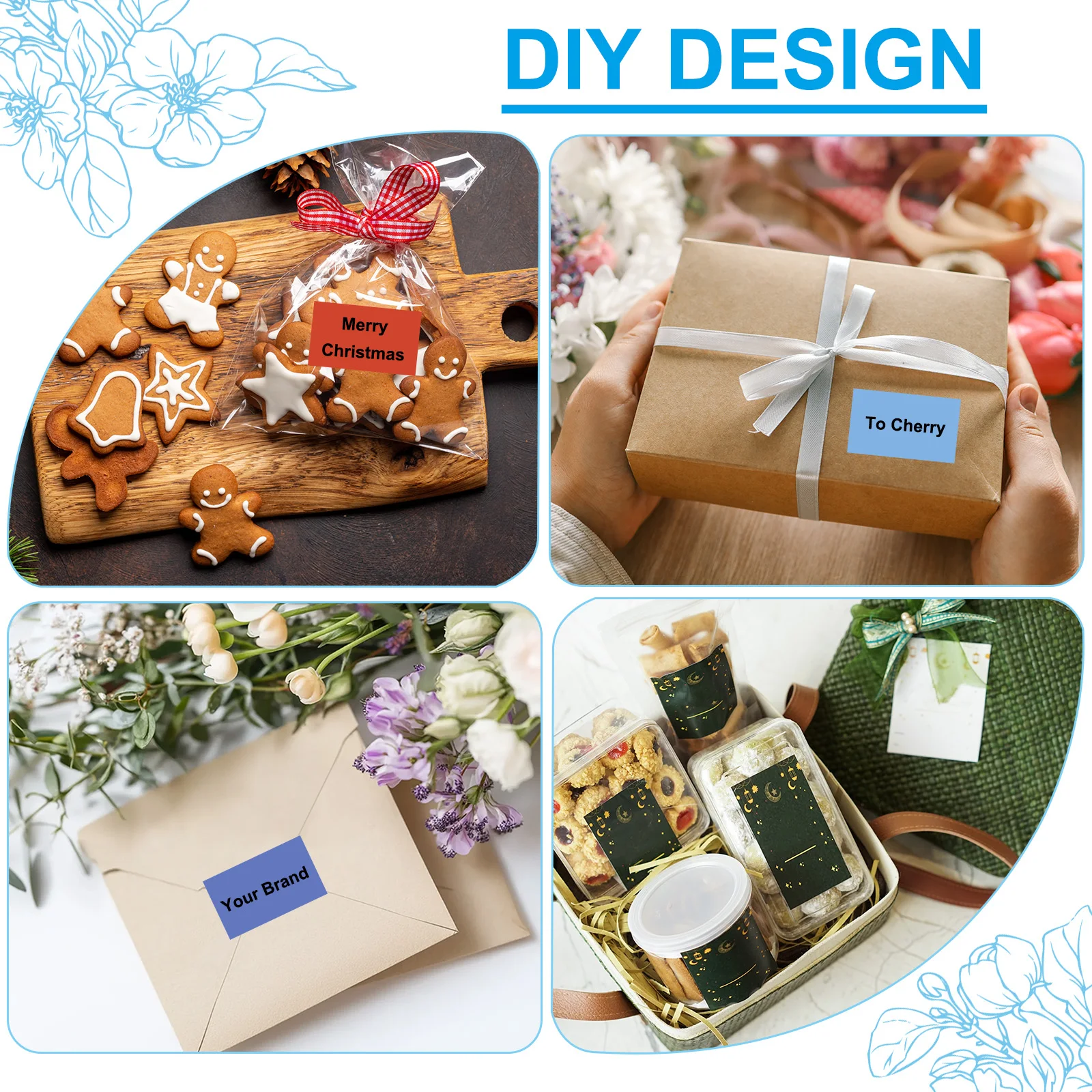 1Roll Thermal Adhesive Color Label Sticker Self-Adhesive Label Paper Direct Thermal Printer Sticker Labels for Shipping Address