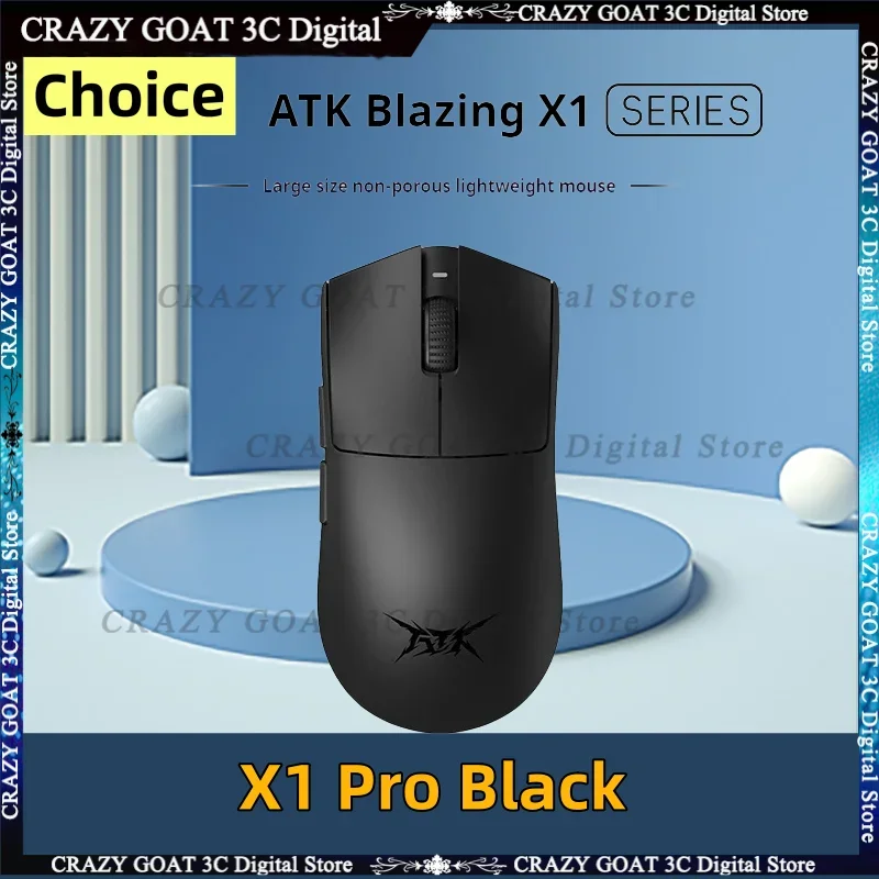 

ATK Blazing Sky X1 Pro Series Wireless Mouse 8k Paw3950 Wired/wireless Dual-mode Lightweight Gaming Mouse With Free Dongle,Black