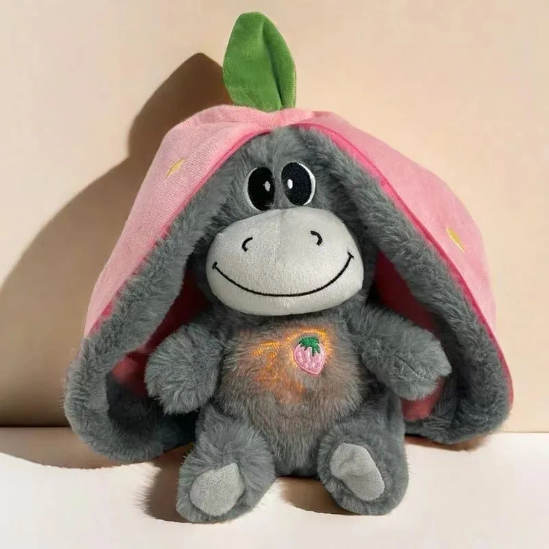 Pluszowa zabawka dla niemowląt Strawberry Donkey Wypchana kreatywna lalka do spania w kształcie owocu 30 cm na prezent urodzinowy dla dziecka