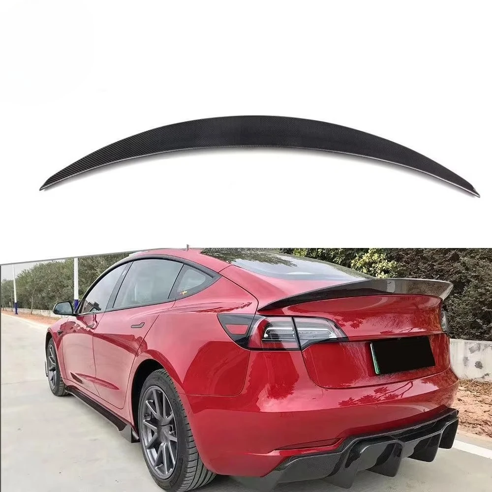 

High Quality Carbon Fiber Car Spoiler for Model 3 TK Style Rear Spoilercustom