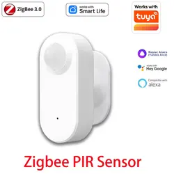 Zigbee Human Presence+ PIR Motion Detection Sensor Luminance Detector Battery Operated Support Zigbee2mqtt Home Assistant Tuya
