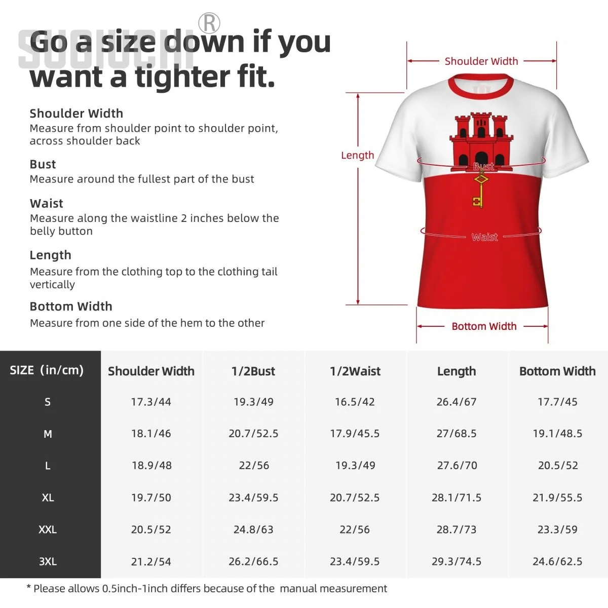 ضيق تي شيرت رياضي جبل طارق العلم ثلاثية الأبعاد للرجال النساء تيز جيرسي الملابس كرة القدم مشجعي كرة القدم هدية الوطنية تي شيرت #6