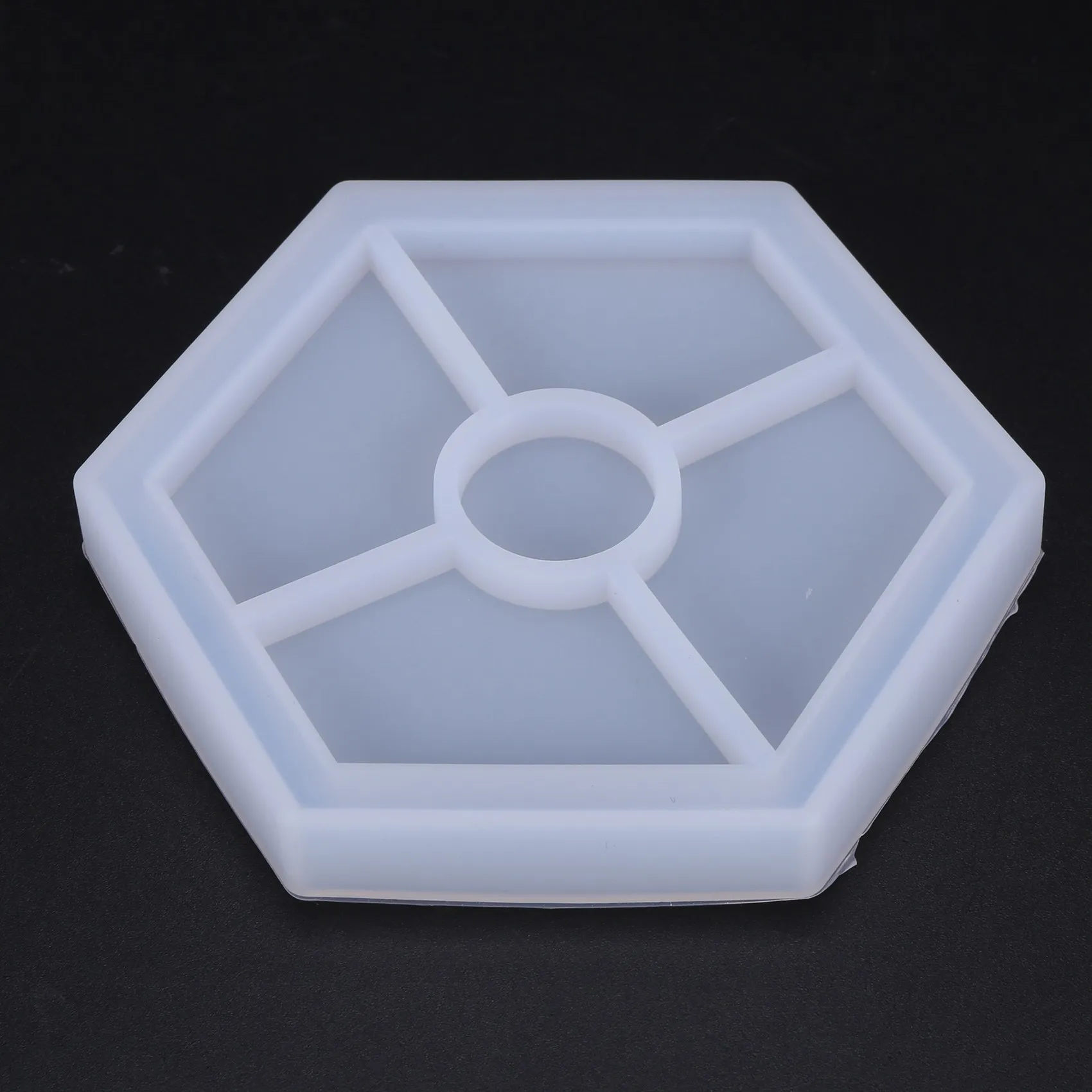 BVBV 8 عبوات من قوالب كوستر السيليكون السداسية قالب راتينج السيليكون، قوالب إيبوكسي للصب بالراتنج والخرسانة والأسمنت