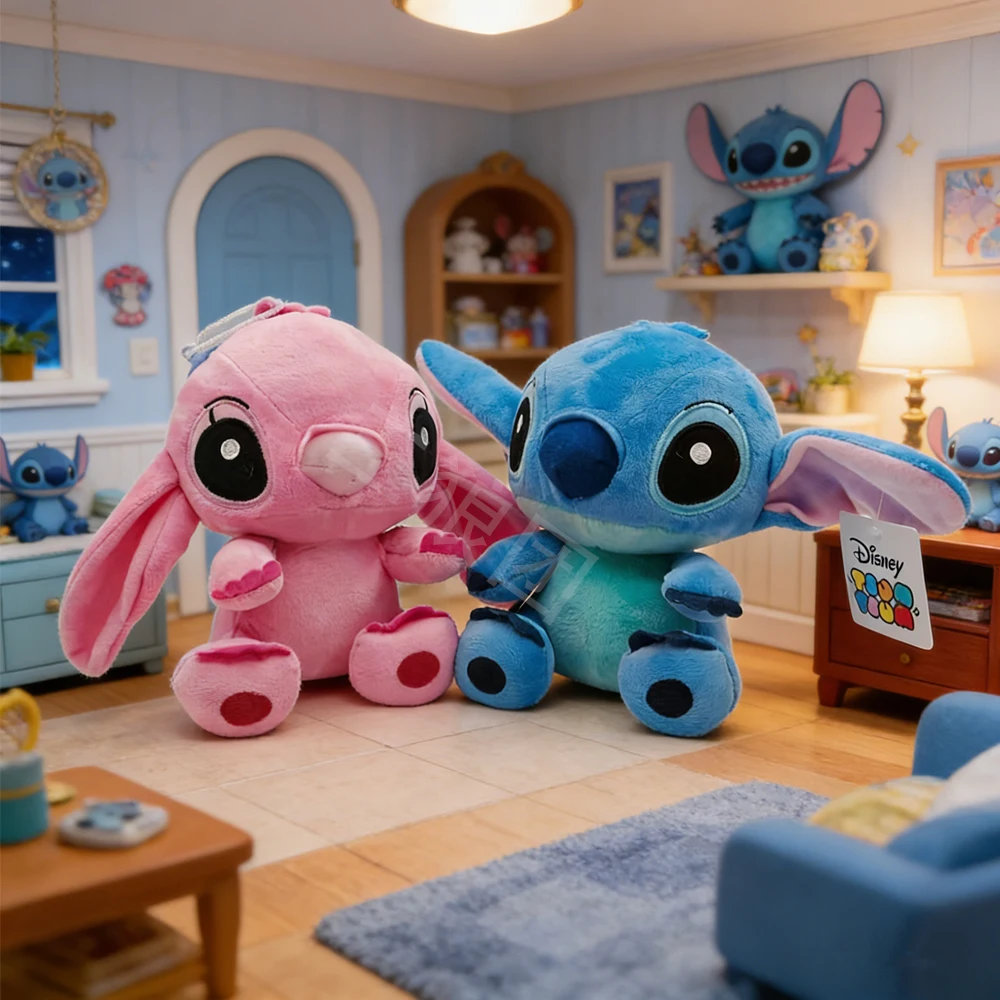 Juguete de Peluche Kawaii de Disney, Stitch de 20 cm, Muñeco de Peluche de la Película de Dibujos Animados, Lindo Stitch, Juguete para Niños, Regalo de Cumpleaños para Niños