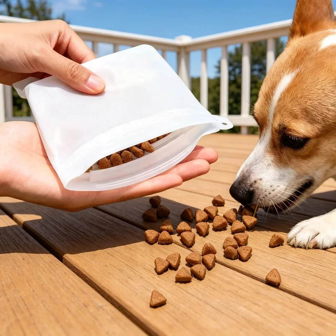 Food Storage Silicone Bags - Seal Silicone Pet Treat Snack Bag