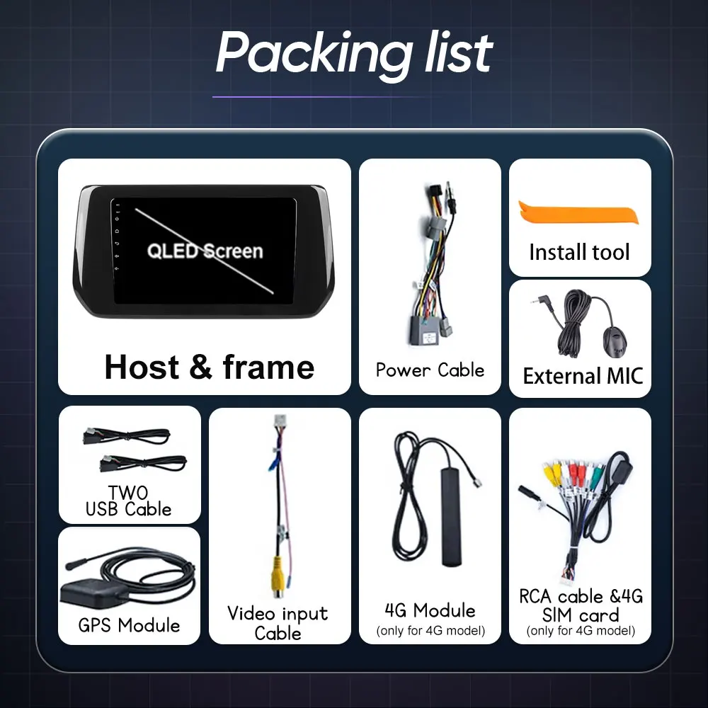 سيارة أندرويد لسوزوكي سويفت 6 2023 راديو تلقائي ستيريو رئيس وحدة مشغل وسائط متعددة لتحديد المواقع والملاحة 4G WIFI Carplay BT No 2din DvD