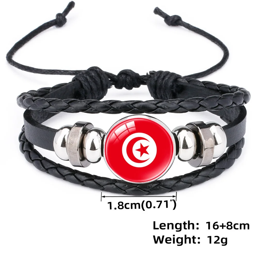 European powerhouse showdown! Spain vs Belgium Flag Pattern Adjustable Leather Bracelet Football Fan Support Bracelet