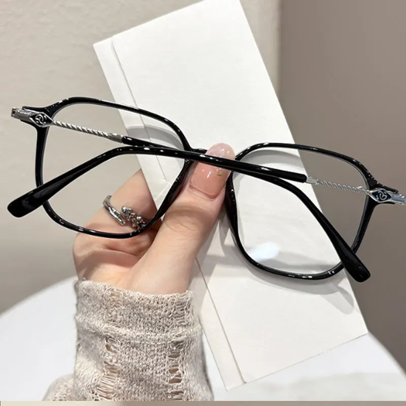Retro Square Myopia Glasses Women Anti Blue Light Optical Lenses Transparent Eyeglasses Prescription Nearsighted Glasses 319960